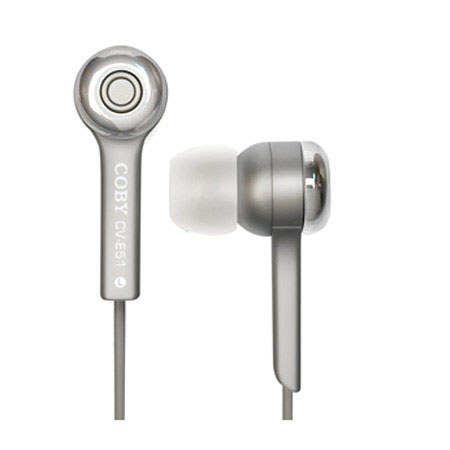 Coby Jammerz MP3 Super Bass Stereo Earphone, Silver