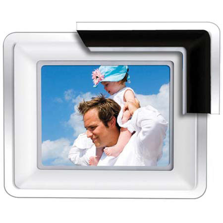 Coby DP-802 8" Wdscrn Dig Pht Frame w/MP3 Plyr & White