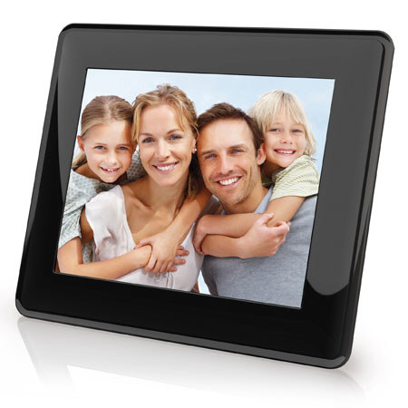 Coby DP843 8" Widescreen Digital Photo Frame, Contemporary