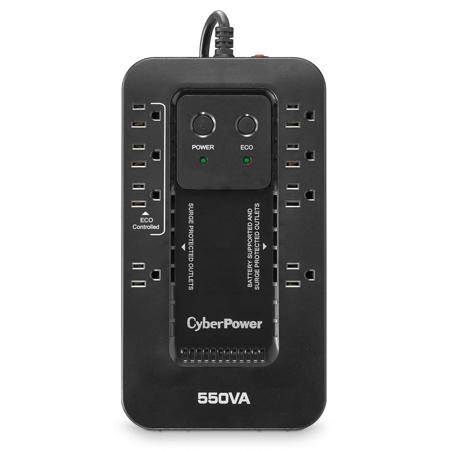 CyberPower Ecologic EC550G 8 Outlets 550VA 330W UPS, ECO Mode
