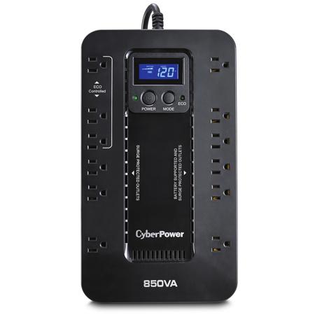 CyberPowerPC Ecologic EC850LCD 12 Outlets 850VA 510W UPS