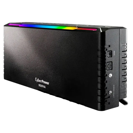 CyberPower GX950UC 7-Outlet 950VA/510W Surge Protector and Battery Backup UPS System, BlackWith RGB Lighting