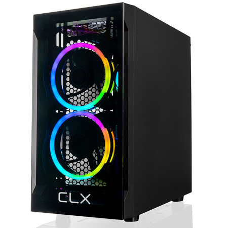 CLX SET Gaming Desktop Computer, i5-10400F, 16GB, 1TB SSD, GTX 1650, W11H,  Black TGMSETGXM2502BM