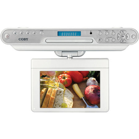 Coby 10 inch Under-The-Cabinet Kitchen DVD Player, Slv