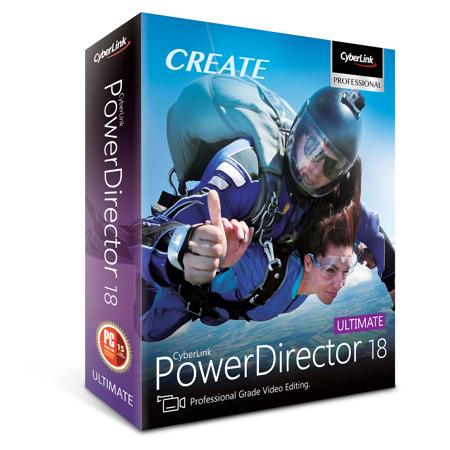 CyberLink PowerDirector 18 Ultimate for PC, DVD and Download Code