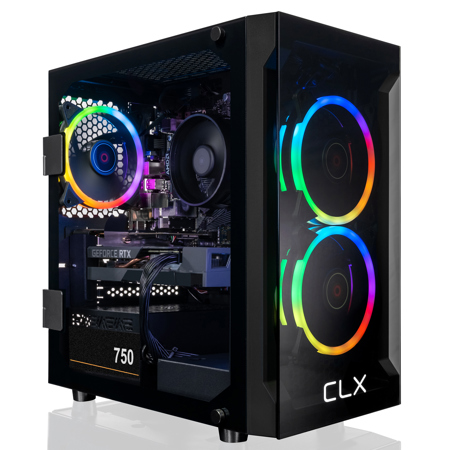 CLX SET Liquid Cooled Gaming Desktop Computer, AMD Ryzen 7 7700X 4.5GHz, 32GB RAM, 1TB SSD + 2TB HDD, NVIDIA GeForce RTX 4060 Ti 8GB, Windows 11 Home