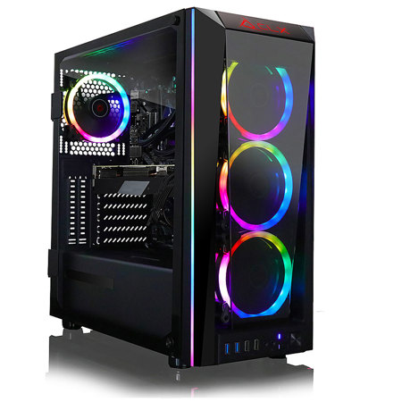CLX VR-Ready Liquid-Cooled Gaming Desktop Computer, Intel Core i7-10700KF 3.8GHz, 32GB RAM, 500GB SSD + 4TB HDD, NVIDIA GeForce RTX 3060 12GB, Windows 10 Home, Black