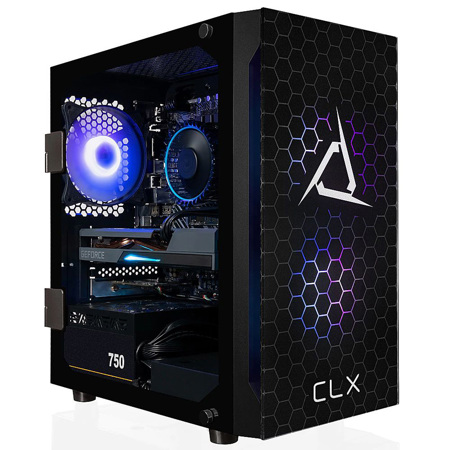 CLX SET Gaming Desktop, i7-12700F, 16GB,500GB SSD+2TB HDD,RTX 3060 Ti,W11H,Black