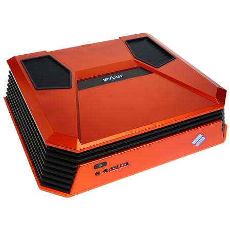 CyberPowerPC Syber C Series SCCO100 Mini ITX Gaming Desktop Case, Orange