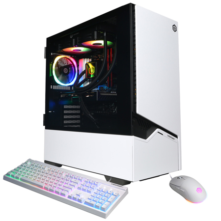 CyberPowerPC Gamer Supreme Liquid Cooled Gaming Desktop Computer, AMD Ryzen 7 8700F 4.1GHz, 32GB RAM, 2TB SSD, AMD Radeon RX 9060 XT 16GB, Windows 11 Home, White