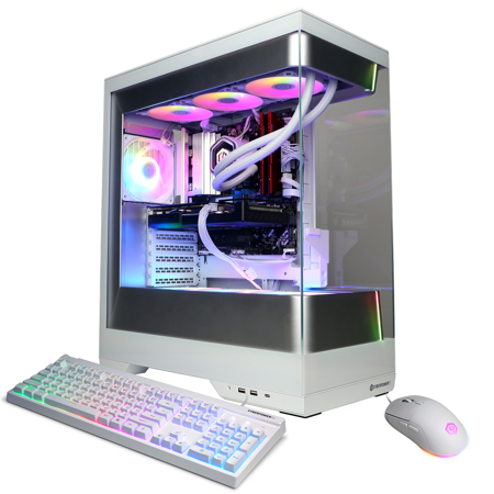 CyberPowerPC Gamer Supreme Liquid Cooled Gaming Desktop Computer, AMD Ryzen 7 9850X3D 4.7GHz, 32GB RAM, 1TB SSD, AMD Radeon RX 9060 XT 16GB, Windows 11 Home, White