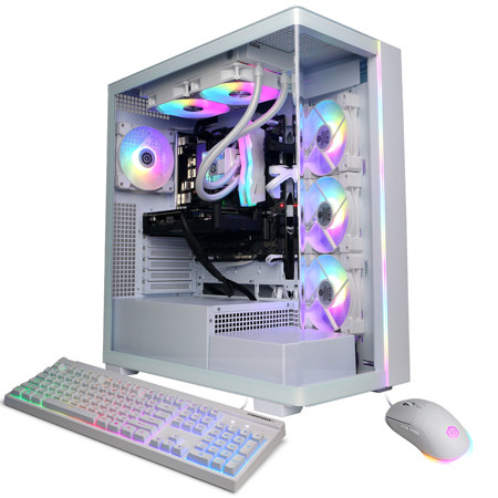 CyberPowerPC Gamer Supreme Liquid Cooled Gaming Desktop Computer, Intel Core Ultra 7 265F 2.4GHz, 32GB RAM, 2TB SSD, NVIDIA GeForce RTX 5060 Ti 8GB, Windows 11 Home, White