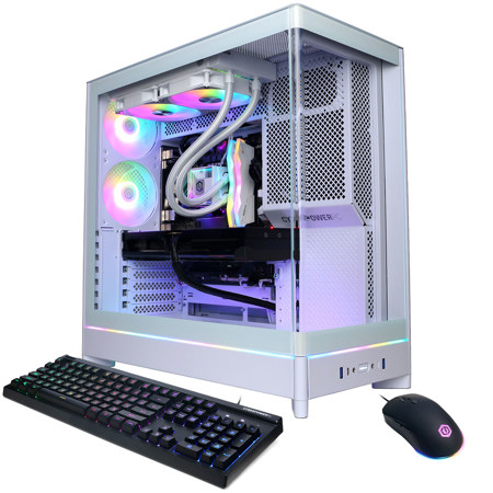 CyberPowerPC Gamer Supreme Liquid Cooled Gaming Desktop Computer, Intel Core i7-14700F 2.1GHz, 32GB RAM, 2TB SSD, NVIDIA GeForce RTX 5070 Ti 16GB, Windows 11 Home, White