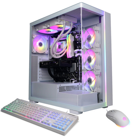 CyberPowerPC Gamer Supreme Liquid Cooled Gaming Desktop Computer, Intel Core Ultra 9 285 2.5GHz, 32GB RAM, 2TB SSD, NVIDIA GeForce RTX 5060 Ti 16GB, Windows 11 Home, White