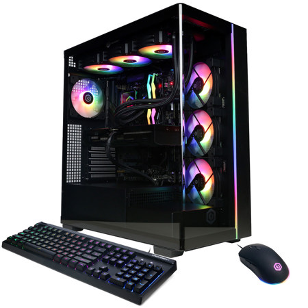 CyberPowerPC Gamer Supreme Liquid Cooled Gaming Desktop Computer, AMD Ryzen 7 9800X3D 4.7GHz, 32GB RAM, 2TB SSD, NVIDIA GeForce RTX 5070 Ti 16GB, Windows 11 Home, Black