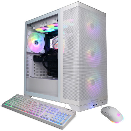 CyberPowerPC Gamer Supreme Liquid Cooled Gaming Desktop Computer, AMD Ryzen 7 9800X3D 4.7GHz, 32GB RAM, 2TB SSD, NVIDIA GeForce RTX 5060 Ti 16GB, Windows 11 Home, White