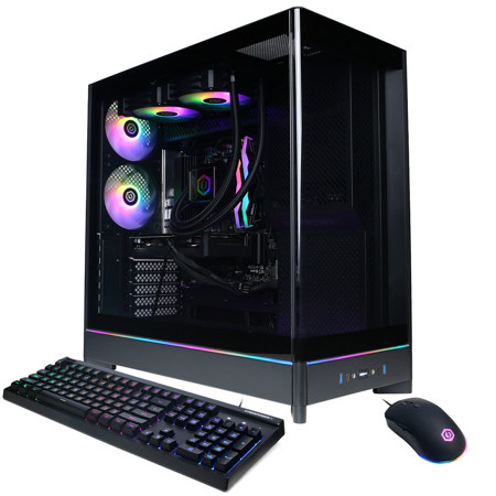 CyberPowerPC Gamer Supreme Liquid Cooled Gaming Desktop Computer, AMD Ryzen 7 9700X 3.8GHz, 32GB RAM, 2TB SSD, AMD Radeon RX 9060 XT 16GB, Windows 11 Home, Black