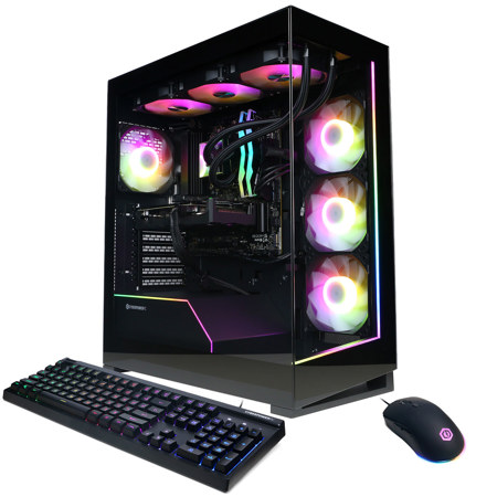 CyberPowerPC Gamer Supreme Liquid Cooled Gaming Desktop Computer, AMD Ryzen 9 9900X 4.4GHz, 32GB RAM, 2TB SSD, AMD Radeon RX 9060 XT 16GB, Windows 11 Home, Black