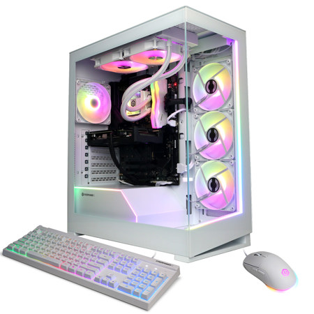 CyberPowerPC Gamer Supreme Liquid Cooled Gaming Desktop Computer, AMD Ryzen 7 9700X 3.8GHz, 32GB RAM, 2TB SSD, NVIDIA GeForce RTX 5060 Ti 16GB, Windows 11 Home, White