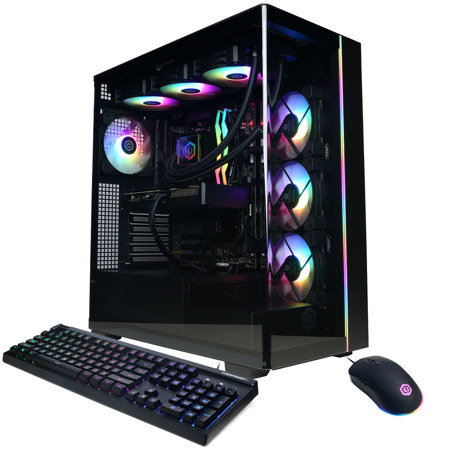 CyberPowerPC Gamer Supreme Liquid Cooled Gaming Desktop Computer, AMD Ryzen 9 9900X3D 4.4GHz, 32GB RAM, 2TB SSD, NVIDIA GeForce RTX 5070 12GB, Windows 11 Home, Black