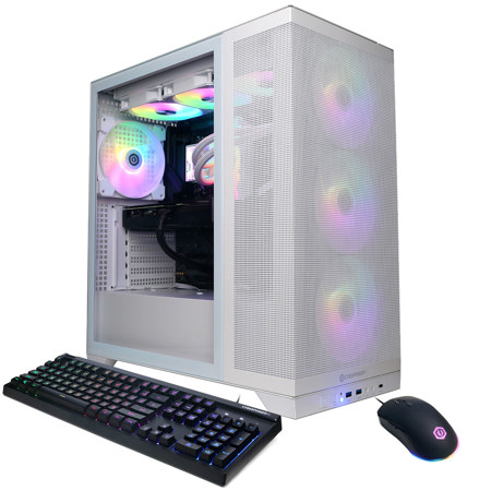 CyberPowerPC Gamer Supreme Liquid Cooled Gaming Desktop Computer, AMD Ryzen 9 9900X3D 4.4GHz, 32GB RAM, 2TB SSD, AMD Radeon RX 9070 XT 16GB, Windows 11 Home, White