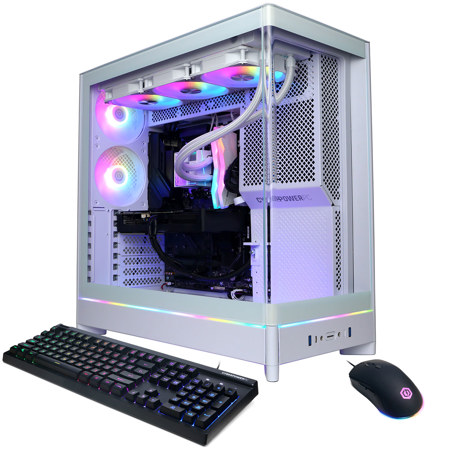 CyberPowerPC Gamer Supreme Liquid Cooled Gaming Desktop Computer, AMD Ryzen 9 9950X3D 4.3GHz, 64GB RAM, 4TB SSD, NVIDIA GeForce RTX 5070 Ti 16GB, Windows 11 Home, White