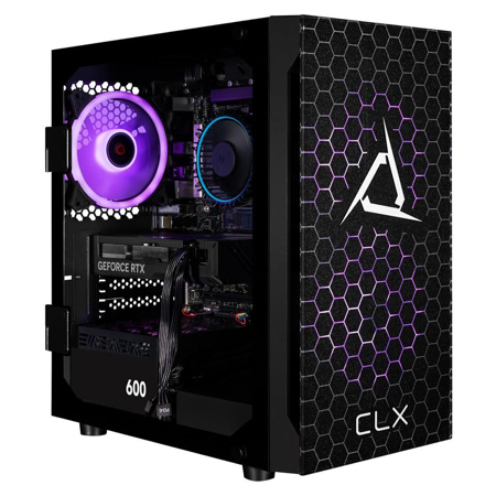 CLX SET VR Gaming Desktop, i5-12400F, 16GB, 1TB SSD+2TB HDD, RTX 4060,W11H,Black