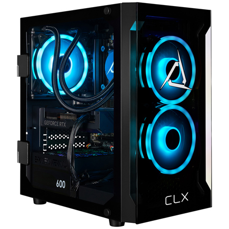 CLX SET Liquid Cooled Gaming Desktop, R7 9700X, 32GB, 1TB SSD, RTX 4060 Ti, W11H