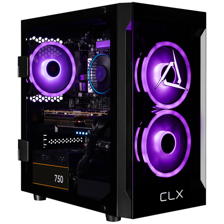 CLX SET Gaming Desktop Computer, i5-14600KF, 16GB, 2TB SSD, RX 7800XT,W11H,Black