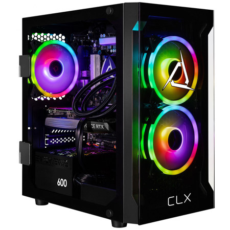 CLX SET Liquid Cooled Gaming Desktop Computer, Intel Core i7-14700KF 3.4GHz, 32GB RAM, 1TB SSD + 4TB HDD, NVIDIA GeForce RTX 4060 Ti 16GB, Windows 11 Home, Black