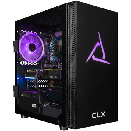 CLX SET Gaming Desktop Computer, Intel Core i5-14400F 2.5GHz, 32GB RAM, 2TB SSD, Intel Arc B580 12GB, Windows 11 Home, Black
