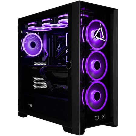 CLX SET Liquid Cooled Gaming Desktop,R7 7800X3D,32GB RAM,2TB SSD,RX 9070 XT,W11H