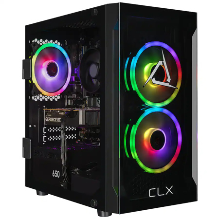 CLX SET Gaming Desktop Computer, AMD Ryzen 7 8700F 4.1GHz, 16GB RAM, 1TB SSD, NVIDIA GeForce RTX 5060 8GB, Windows 11 Home, Black