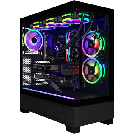 CLX SET Liquid Cooled Gaming Desktop Computer, AMD Ryzen 7 9800X3D 4.7GHz, 32GB RAM, 2TB SSD, NVIDIA GeForce RTX 5080 16GB, Windows 11 Home, Black