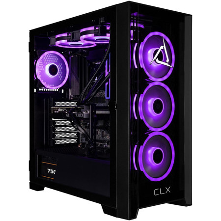 CLX SET Liquid Cooled Gaming Desktop Computer, Intel Core i7-14700KF 3.4GHz, 32GB RAM, 2TB SSD, NVIDIA GeForce RTX 5070 12GB, Windows 11 Home, Black