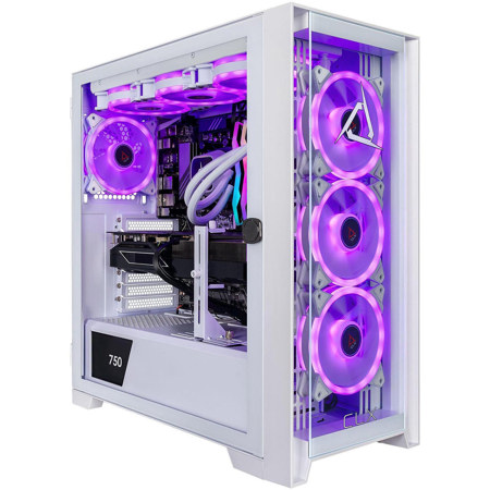 CLX SET Liquid Cooled Gaming Desktop Computer, AMD Ryzen 9 9900X 4.4GHz, 32GB RAM, 2TB SSD, AMD Radeon RX 9070 XT 16GB, Windows 11 Home, White