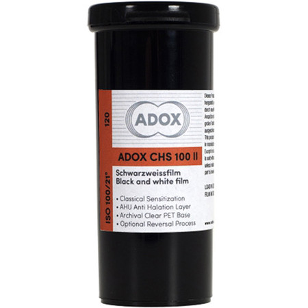 Adox CHS 100 II Black and White Negative Roll Film, 120 Size