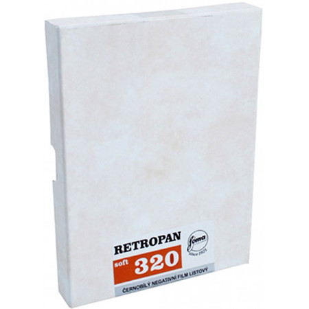 Foma Film Retropan 320 Soft 5x7" Black and White Negative Film, 50 Sheets