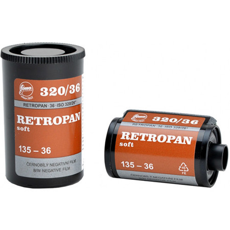 Foma Film Retropan 320 Soft 35mm Black and White Negative Film, 36 Exposures