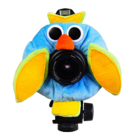 Camera Creatures Outrageous Blue Owl with Yellow Wings
