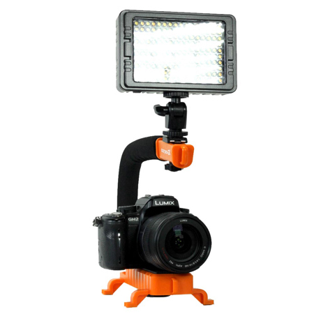 Cam Caddie Scorpion JR Stabilizer Handle for Nikon/Canon/Sony Cameras, Orange