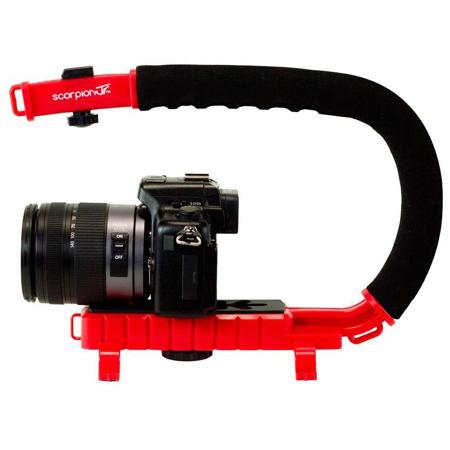 Cam Caddie Scorpion JR Stabilizer Handle for Nikon/Canon/Sony Video Cameras, Red
