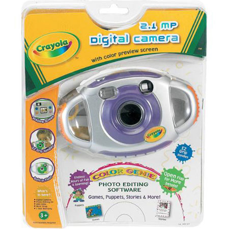 Crayola 2.1MP Digital Camera, Requires SD Card - Purple
