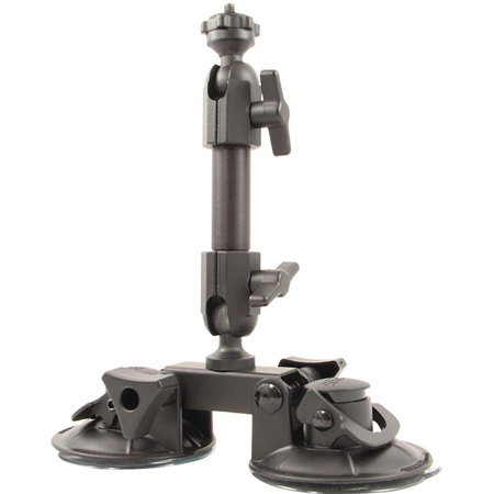 Delkin Devices Fat Gecko, Dual Suction Cup Camera Mount with Ball Head for Cars, Motorcycles & Bicycles, Supports up to 6 lbs.
