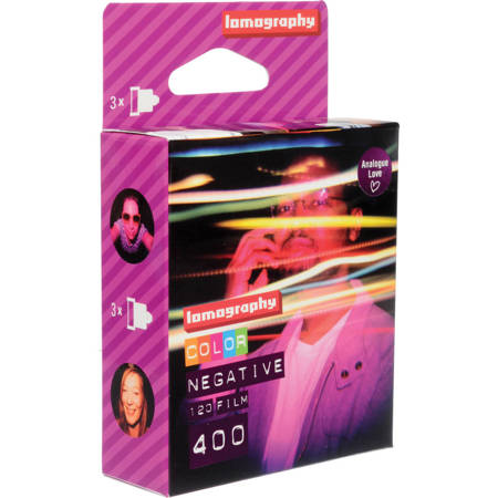 Lomography 120 Color Negative Film, 400 ISO, 3-Pack