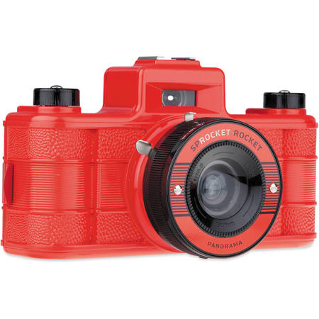 Lomography Sprocket Rocket 35mm Film Camera, 30mm Lens, Red