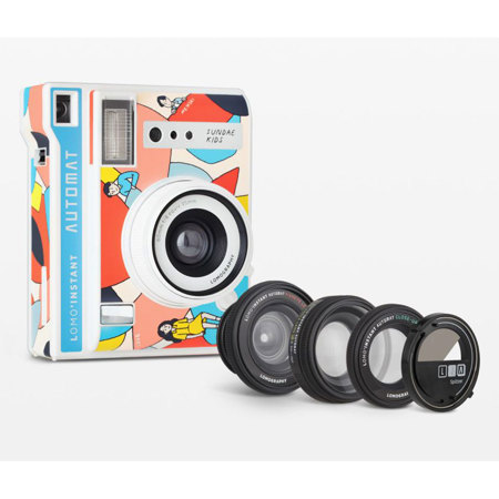 Lomography Lomo'Instant Automat Instant Film Camera, 3x Lens,Sundae Kids Edition