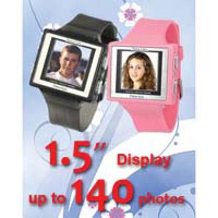 Timestyle Digital Photo Frame Watch - Solid Black Color
