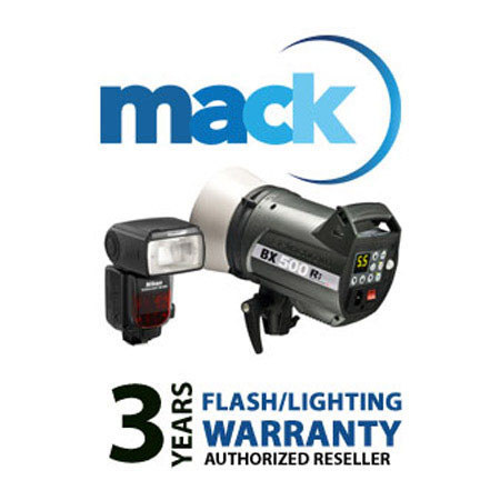 Mack 3 Year Warranty, f/Flash & Lighting Equipment Valued up $250