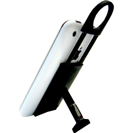 wEASEL Smartphone Stand with Retractable Hanger, Black